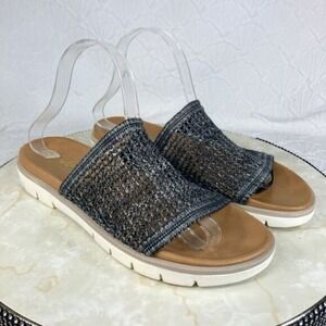 Matisse The Luna Woven Mesh Slide Sandals Womens 10 Brown Slip On Comfort Summer